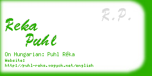 reka puhl business card